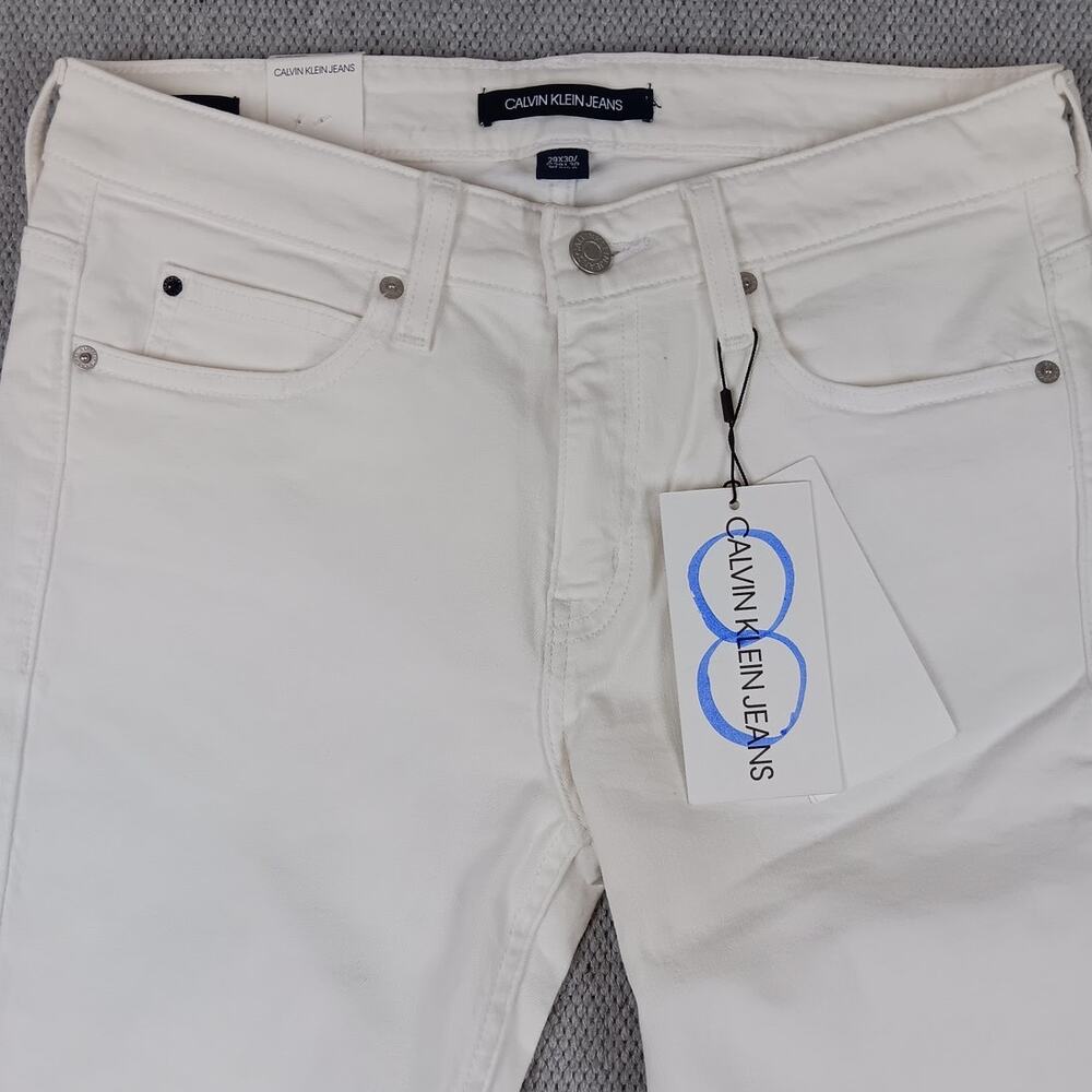 Calvin Klein Jeans Womens 29X30 Miami White‎ Mid Rise Skinny Casual Beach